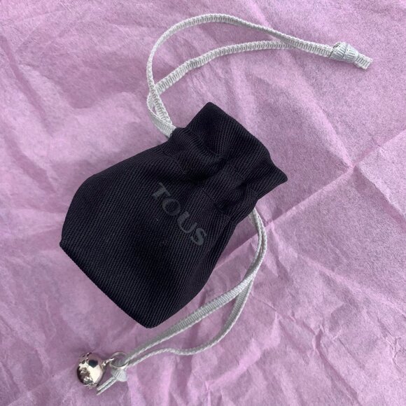 TOUS Gift Wrap Gift Packaging Jewelry Bag with Silver Bell - Picture 2 of 10